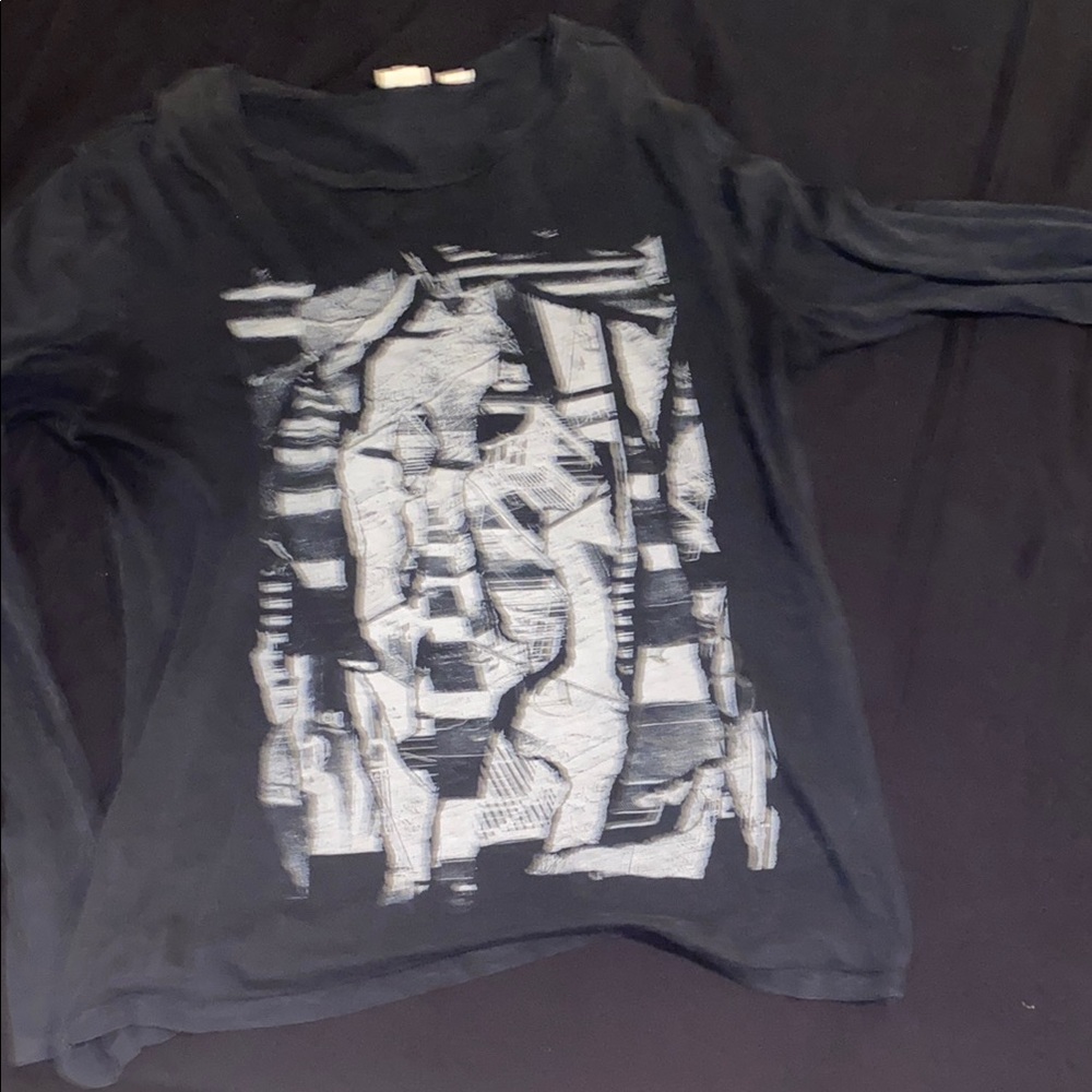 Abstract Graphic Long Sleeve Top